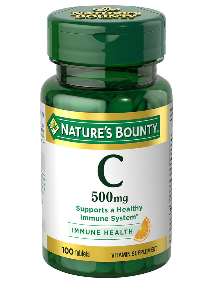 Natures Bounty Vitamin C 500 Mg Dietary Supplement Tablets, 100 Ea
